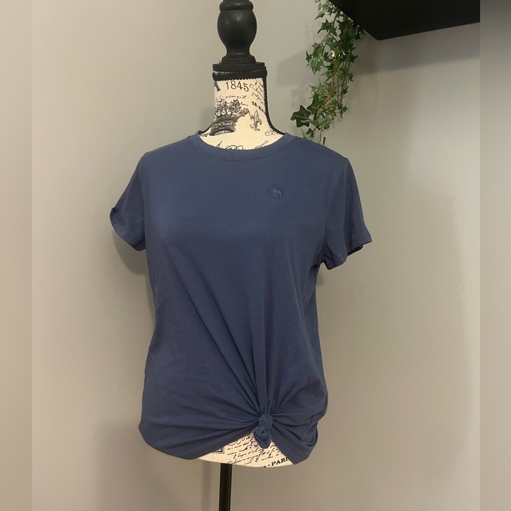 NWOT - Abercrombie Kids Girls Navy Tie-Front Top